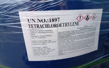 Perchloroethylene in 300kg drums was loaded.